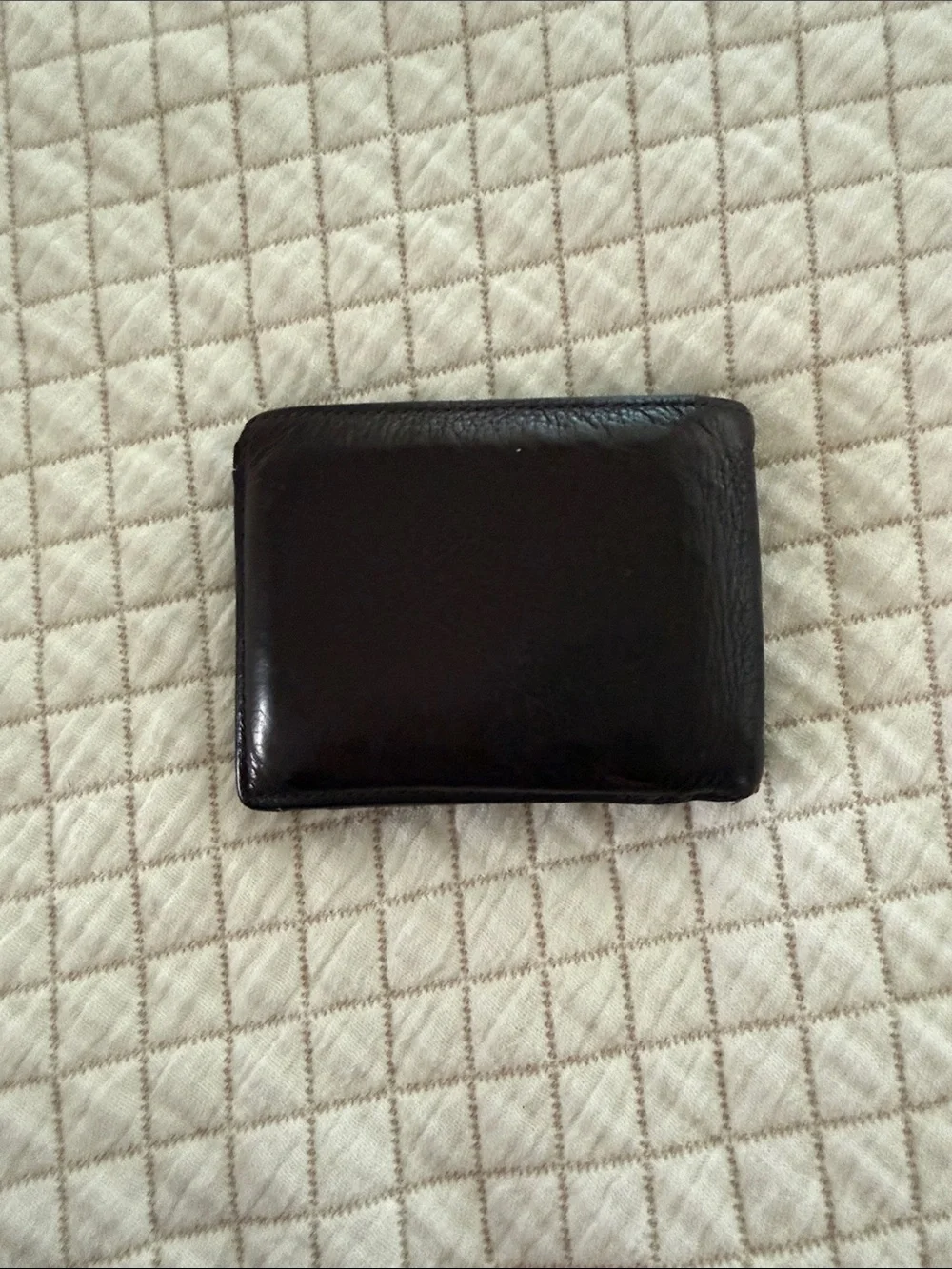 Coach Men's Dark Brown Leather Money Clip Wallet